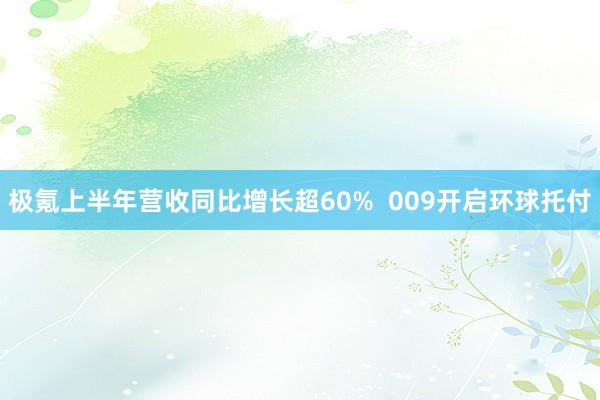 极氪上半年营收同比增长超60%  009开启环球托付